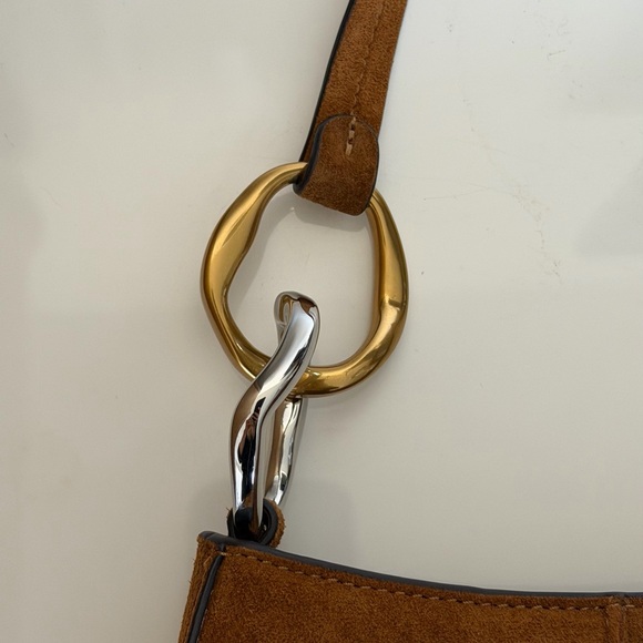 Tan Leather suede shoulder bag - Picture 7 of 12
